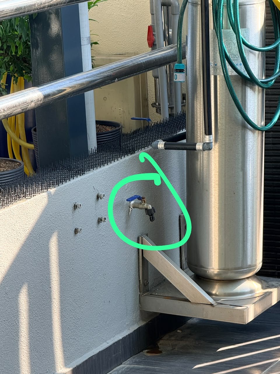 Outdoor drain overflow repair