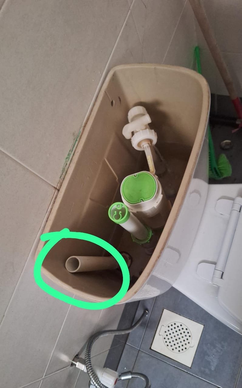 Toilet cistern flush valve inspection