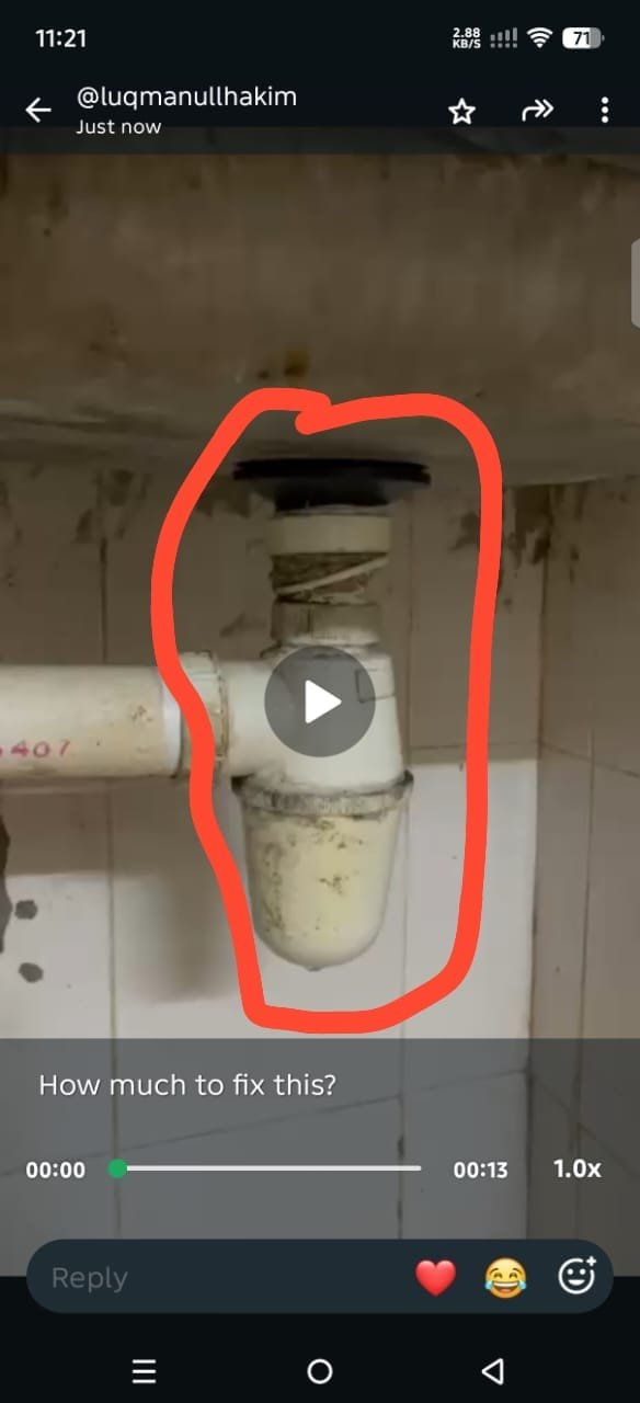 Toilet plumbing inspection