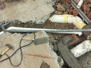 Underground drain pipe repair